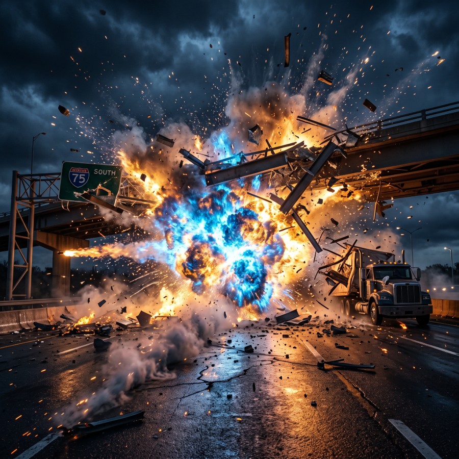 Cavitation explosion